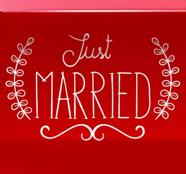 Muursticker Just Married - TenStickers