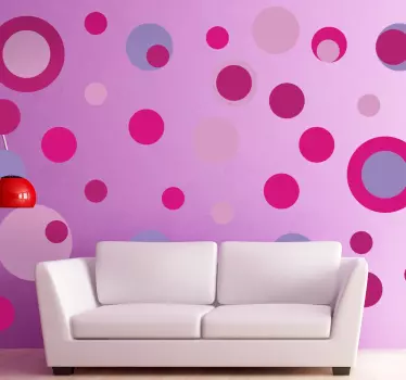 Set van 45 Muursticker Kinderkamer Cirkels - TenStickers