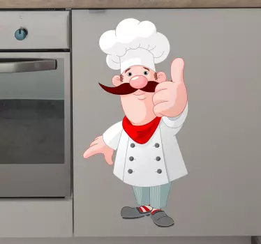 Muursticker Kok Duim Omhoog - TenStickers
