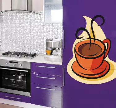 Muursticker kop koffie - TenStickers