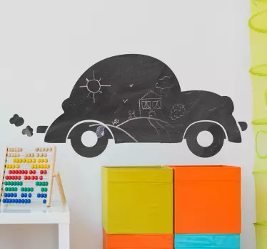 Muursticker krijtbord auto - TenStickers