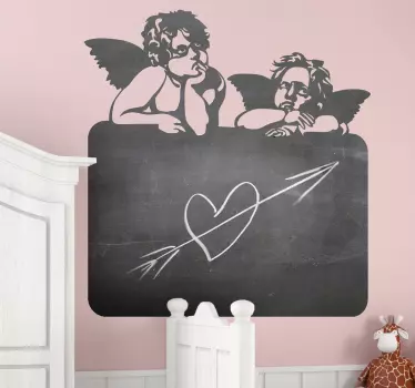 Krijtbord sticker engeltjes - TenStickers