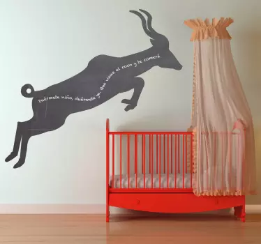 Krijtbord sticker met gazelle - TenStickers