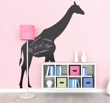 Muursticker krijtbord giraf - TenStickers