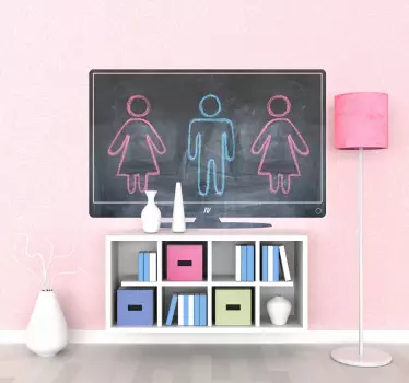 Krijtbord sticker televisiescherm - TenStickers