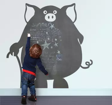Krijtbord sticker varken - TenStickers