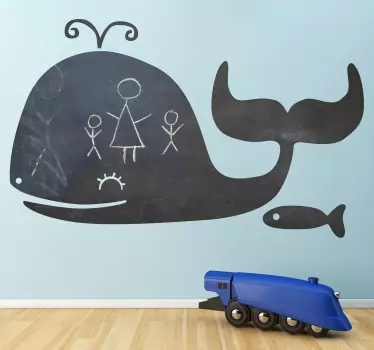 Krijtbord sticker walvis - TenStickers