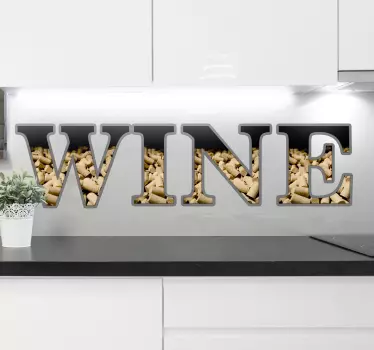 Muursticker kurken wine - TenStickers