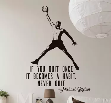 Muursticker woonkamer Michael Jordan - TenStickers