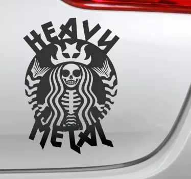 Motor Sticker Heavy Metal muziek silhouette - TenStickers