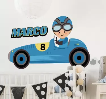 Muursticker naam formule 1 auto - TenStickers