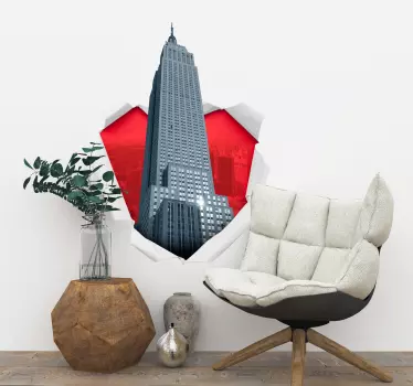 Muurstickers tienerkamer Empire State building - TenStickers
