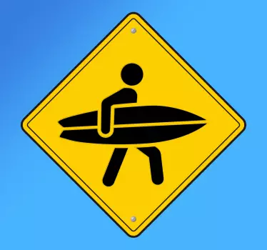 Muursticker overstekende surfers - TenStickers