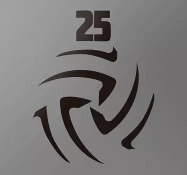 Muursticker Personaliseerbaar volleybal nummer - TenStickers