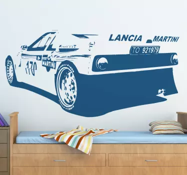 Muursticker race auto Lancia - TenStickers
