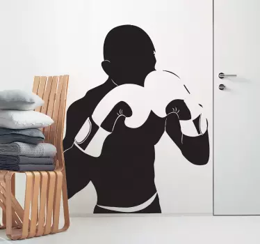 Muursticker Silhouet Bokser - TenStickers