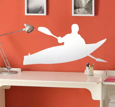 Muursticker Silhouet Kanovaren - TenStickers