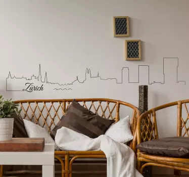 Muursticker Silhouet Zurich - TenStickers
