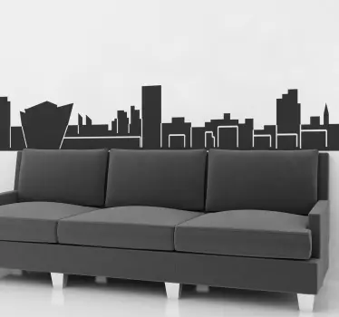Muursticker Skyline Belfast - TenStickers