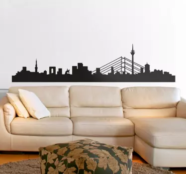 Muursticker Skyline Düsseldorf - TenStickers