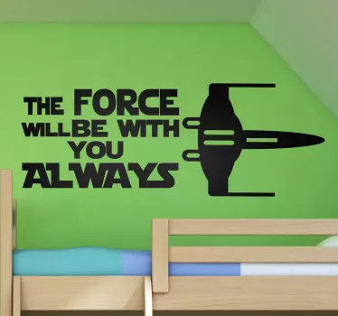 Muursticker Star Wars Force be with you - TenStickers