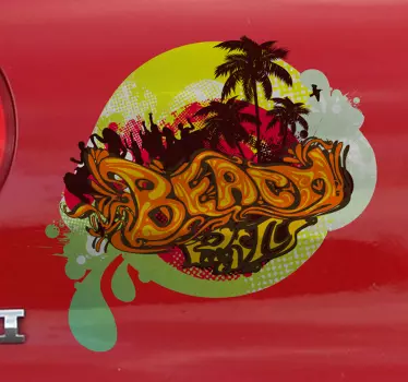 Muursticker Strandfeest - TenStickers
