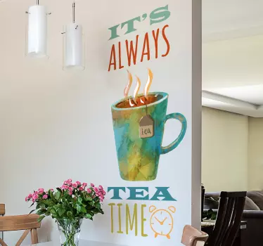Muursticker Tea Time - TenStickers