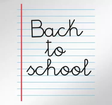 Muursticker tekst Back to school - TenStickers