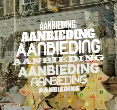 Muursticker tekst lettertype aanbieding - TenStickers