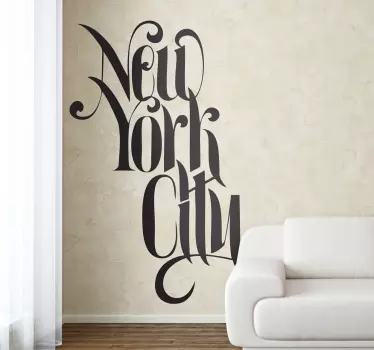 Muursticker tekst New York - TenStickers