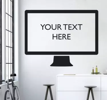 Muursticker Televisie Gepersonaliseerde Tekst - TenStickers