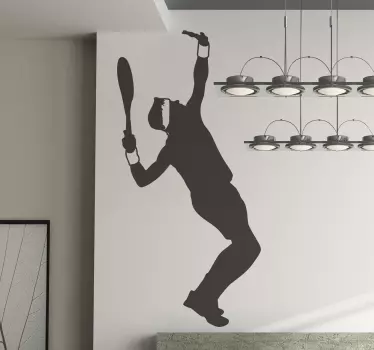 Muursticker tenniser service - TenStickers