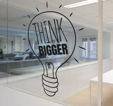 Muursticker Think Bigger - TenStickers