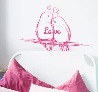 Muursticker tortelduifjes love - TenStickers