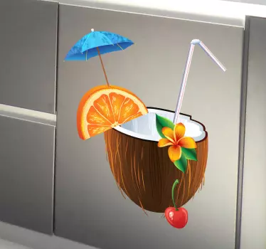 Muursticker tropische kokosnoot - TenStickers