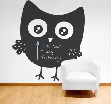 Krijtbord sticker uil - TenStickers
