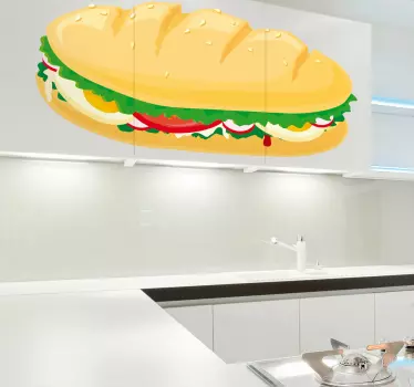 Muursticker vegetarisch broodje - TenStickers