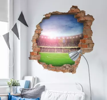 Muursticker voetbal stadion - TenStickers