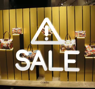 Muursticker Waarschuwing Sale - TenStickers