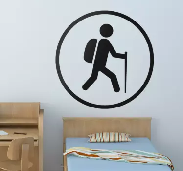 Muursticker Wandelaar - TenStickers