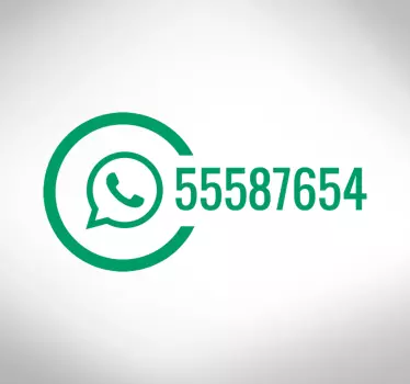 Etalage sticker gepersonaliseerde WhatsApp - TenStickers