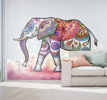 Wilde dieren stickers prachtige olifant - TenStickers