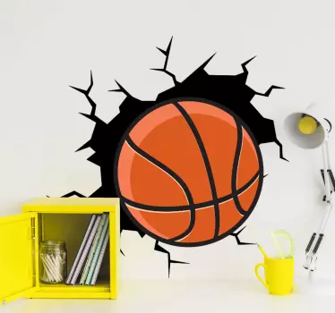 Muurstickers Basketbal 3D  - TenStickers