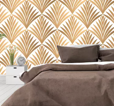 Bed hoofdbord stickers Geometrisch blad - TenStickers