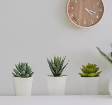 Muurstickers woonkamer 3d planten - TenStickers