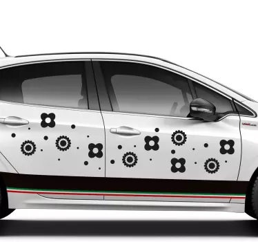 Bloemen sticker voor auto - TenStickers