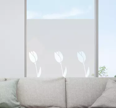 Raamstickers raamfolie tulpen - TenStickers