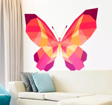 Muurstickers vlinders geometrische vlinder - TenStickers