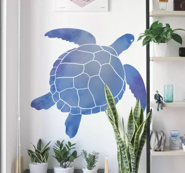 Moderne en kleurrijke schildpad dieren sticker - TenStickers