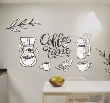 Muurstickers drinken Koffieplanten en thema's - TenStickers